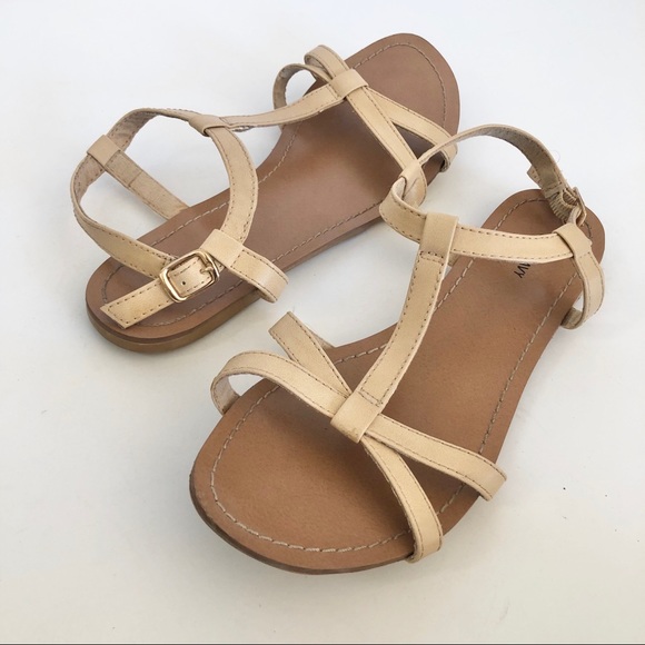 Old Navy Tan Nude Gladiator Sandals Size 7 - Picture 4 of 5